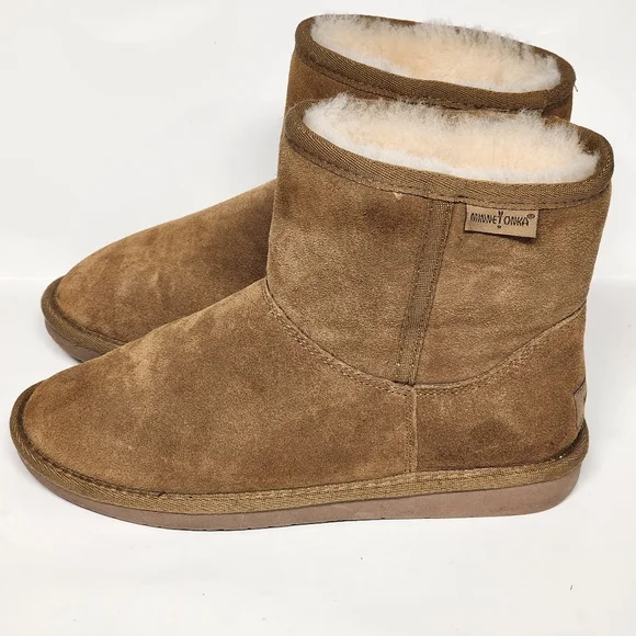 Minnetonka Shoes Minnetonka Olympia Ankle Boot Brown Suede